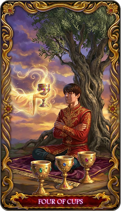 Four of Cups, a tarot card from the Suit of Cups
