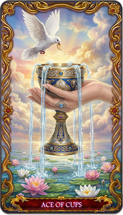 Ace of Cups, a tarot card from the Suit of Cups