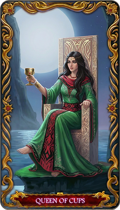 Queen of Cups, a tarot card from the Suit of Cups