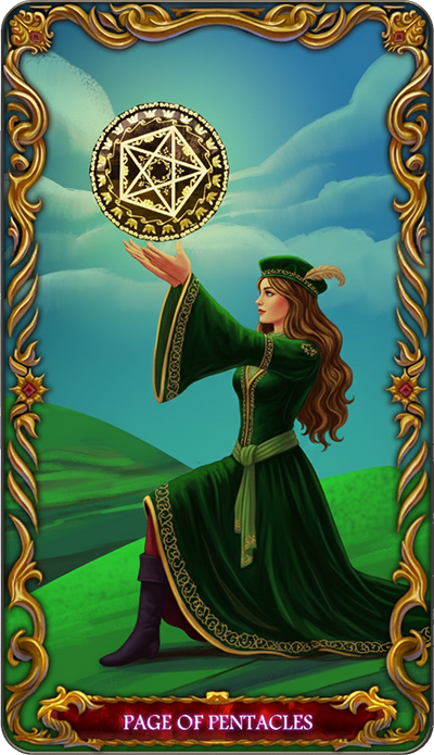 Page of Pentacles, a tarot card from the Suit of Pentacles