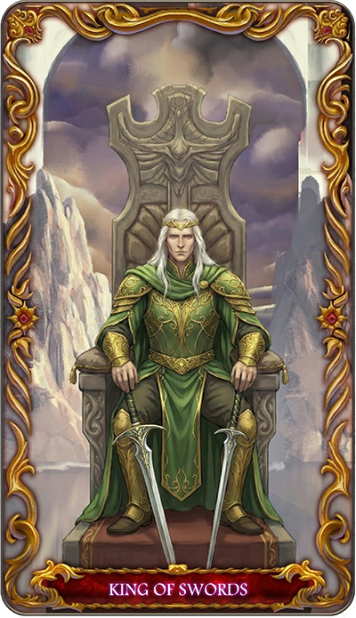 King of Swords, a tarot card from the Suit of Swords