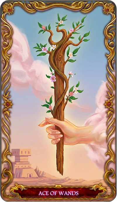 Ace of Wands, a tarot card from the Suit of Wands