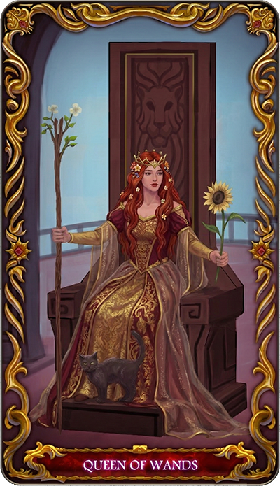 Queen of Wands, a tarot card from the Suit of Wands